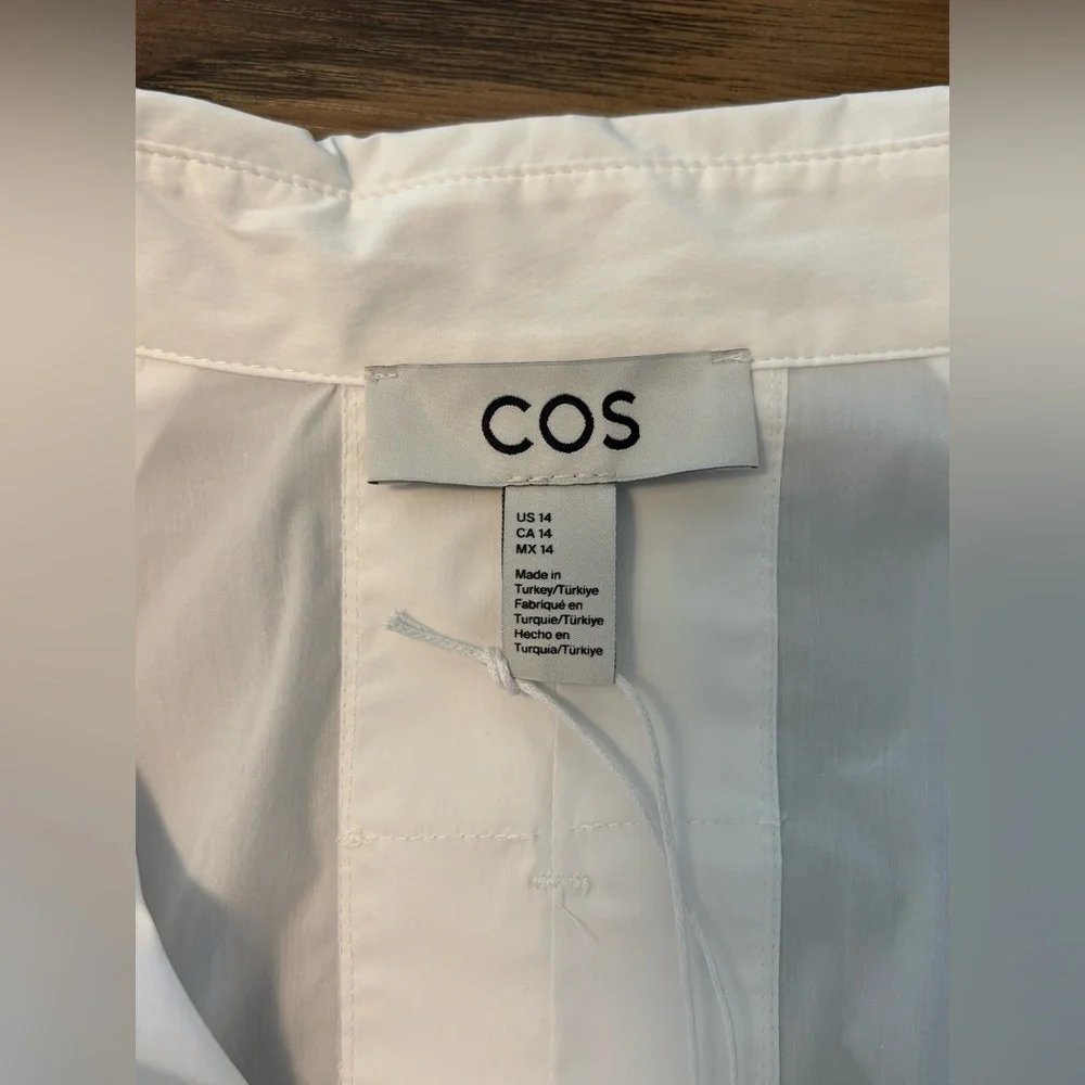 COS White Cropped Button-Down Shirt - Picture 3 of 6